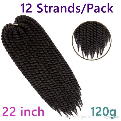 Japanese Kaneka fiber double strand cuban twist hair braids, milo kinky braid cuban twist afro crochet hair extensions
